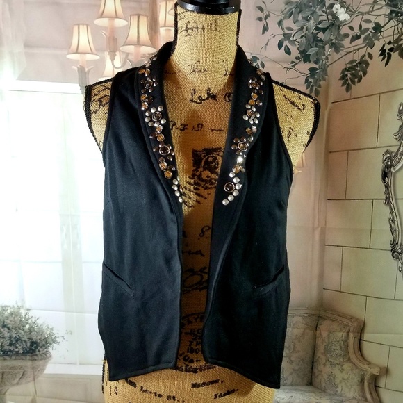 Aeropostale Womens Aria Studded Fashion Vest